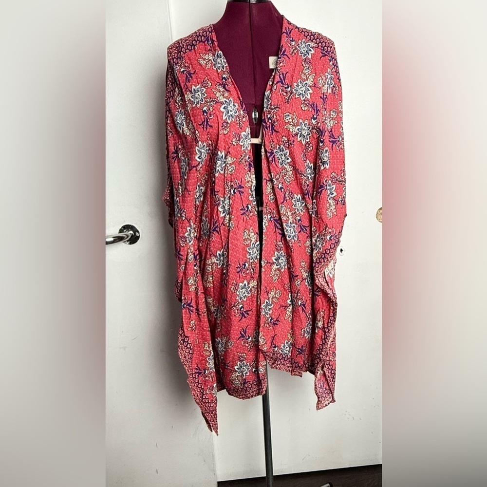 Floral Pink Kimono Cardigan